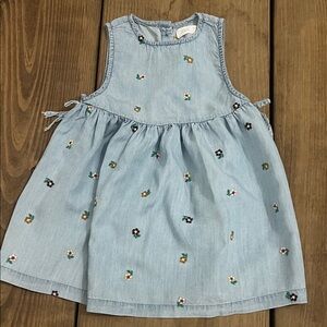 Zara Light Blue Floral Kids Dress